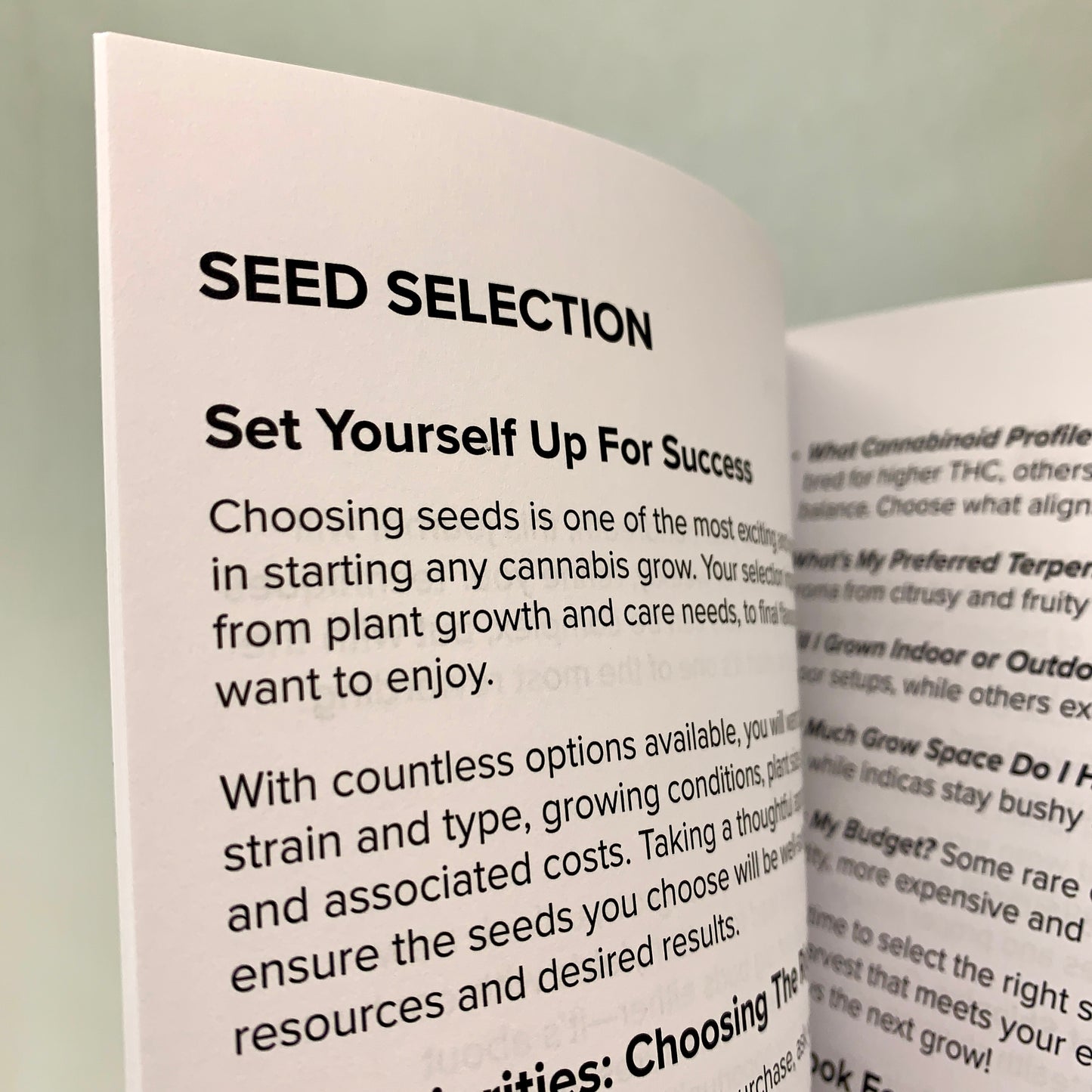 Your dedicated journal to record seed choices, genetics, and selection notes for stronger grows from the start.