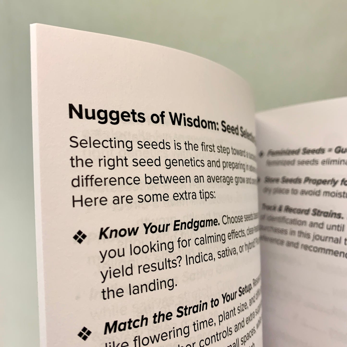 Your dedicated journal to record seed choices, genetics, and selection notes for stronger grows from the start.