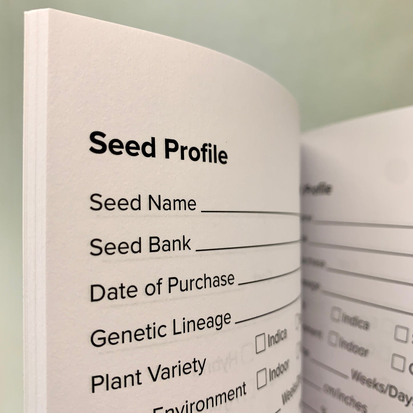 Your dedicated journal to record seed choices, genetics, and selection notes for stronger grows from the start.