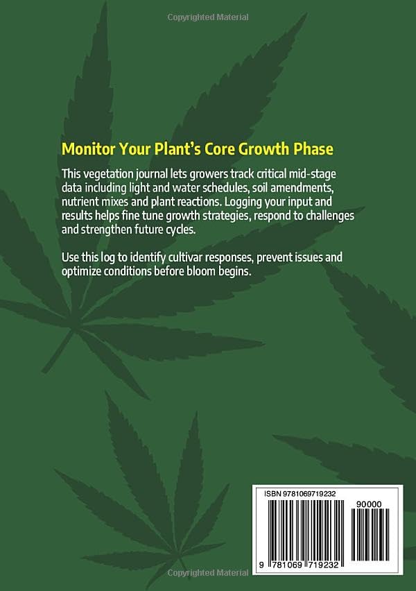 Monitor feeding, training, and environment to guide your plants through vigorous vegetative growth.