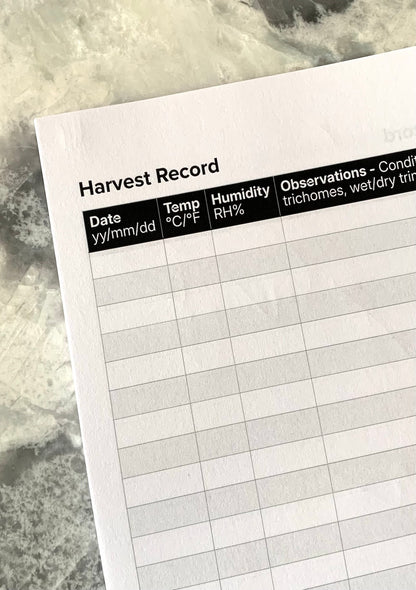 A complete logbook to organize, track, and refine every stage of your cannabis grow in one professional companion.