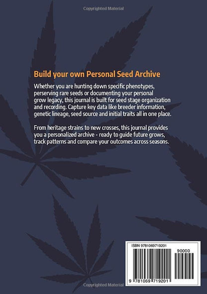 Your dedicated journal to record seed choices, genetics, and selection notes for stronger grows from the start.